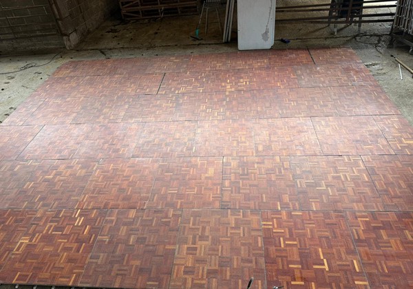 21' x 17' Grumpy Joe’s Parquet Dance Floor For Sale