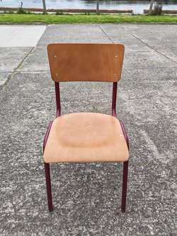 Retro Wood and Metal Chairs