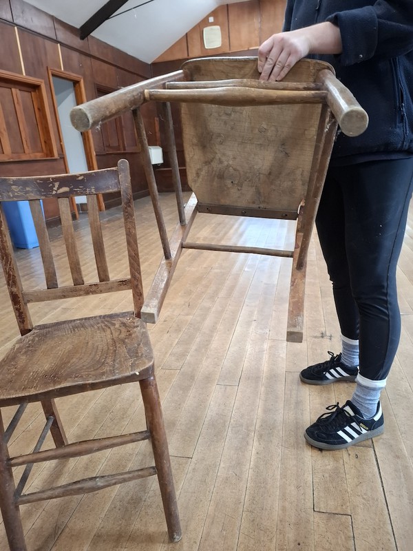 Thirties wood dining chairs