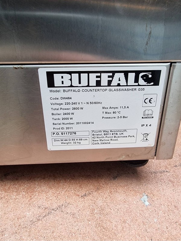 Buffalo G35 dishwasher for sale London
