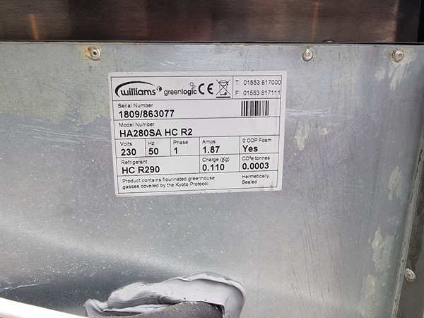 Williams 2 door Prep Fridge Williams 2 door Prep Fridge