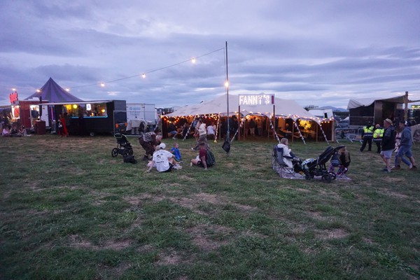 Night time festival food stall Night time festival food stall