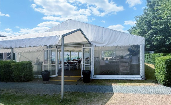 Wedding marquee with windows Wedding marquee with windows