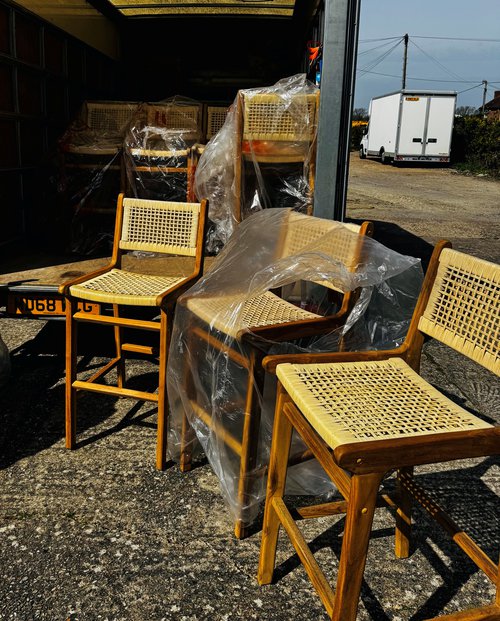 20x High Rattan Stools For Sale