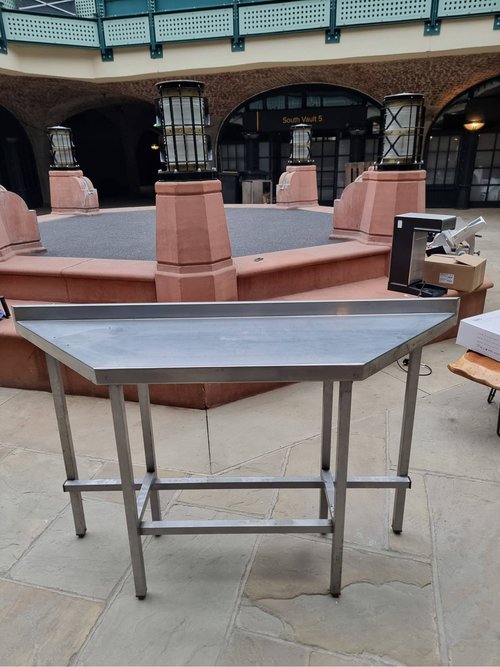 Stainless Steel Corner Work Bench - London