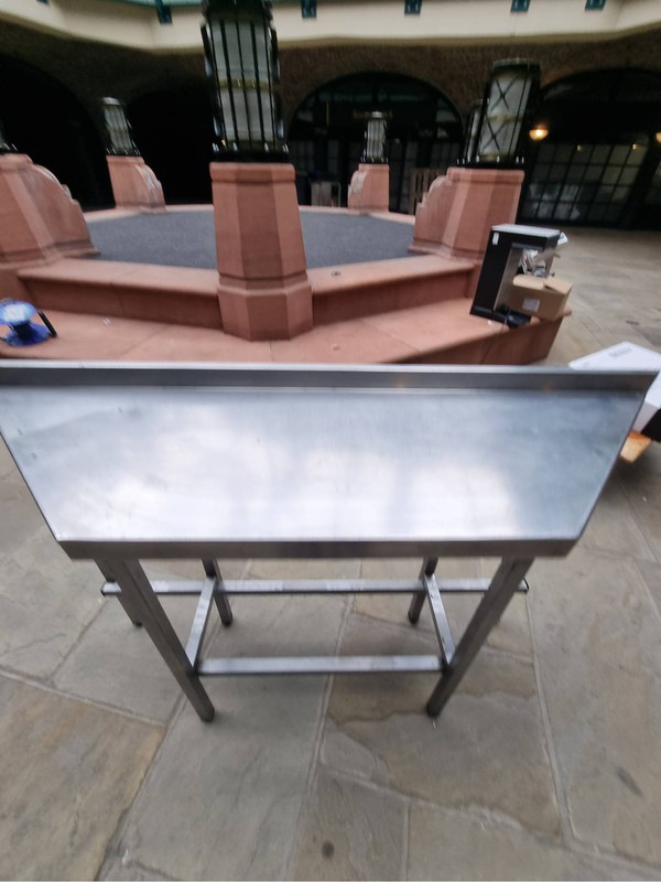 Stainless steel corner table