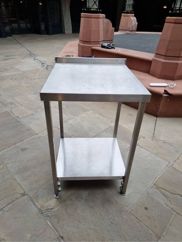 Used stainless steel table