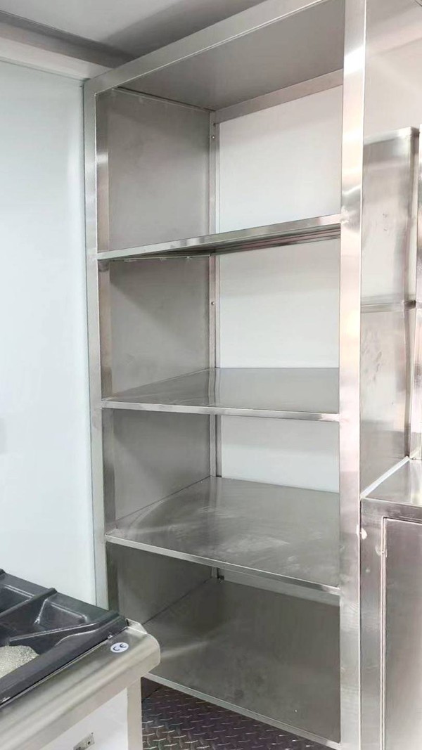 Stainless steel shelves