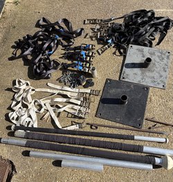 Used Stretch tent rigging and spare parts job lot