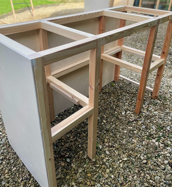 Used Till Counter With Shelves Used Till Counter With Shelves