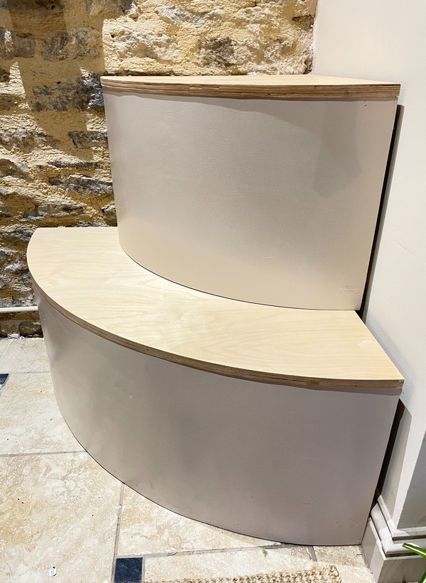3x Curved Corner Display Units For Sale