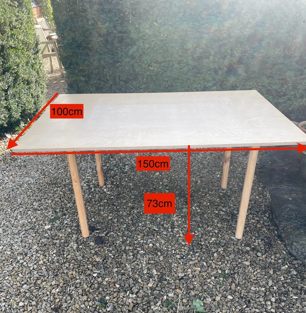 Secondhand Plywood Table For Sale