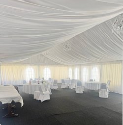 Ivory lining 8m x 14m marquee lining