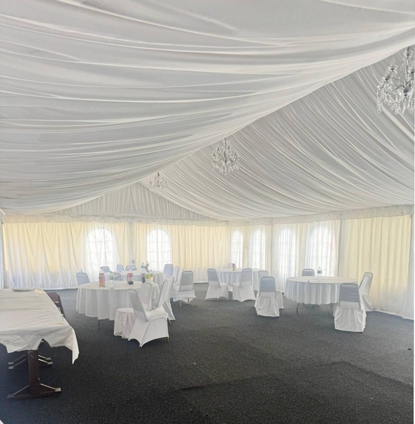 Ivory lining 8m x 14m marquee lining Ivory lining 8m x 14m marquee lining
