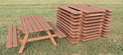 collapsible / flat folding picnic benches