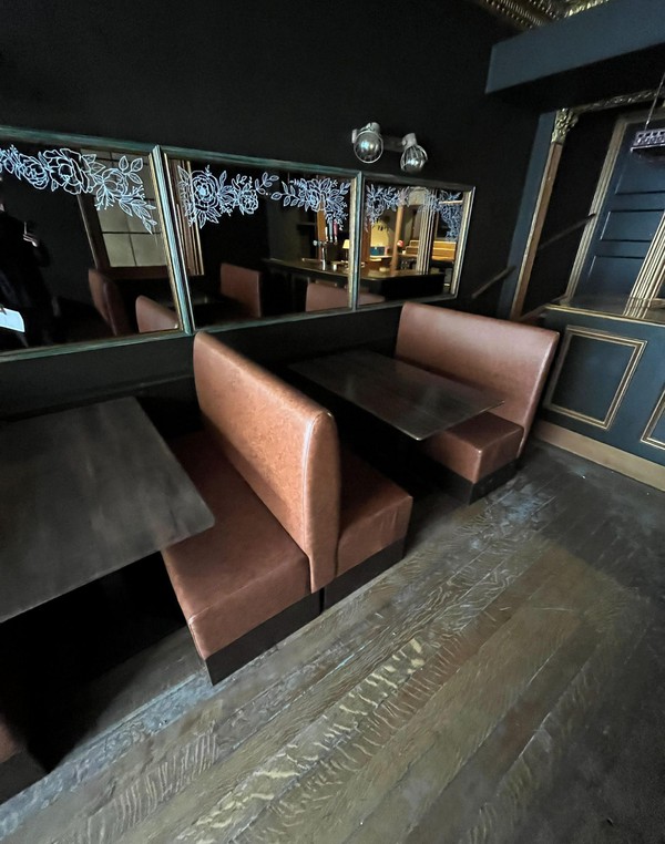 Brown Restaurant Benches