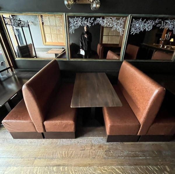 Used Brown Restaurant Benches