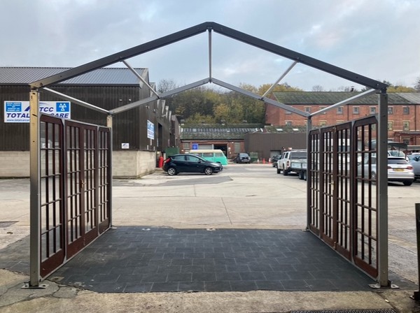 Secondhand 2x Wood Marquee Doors