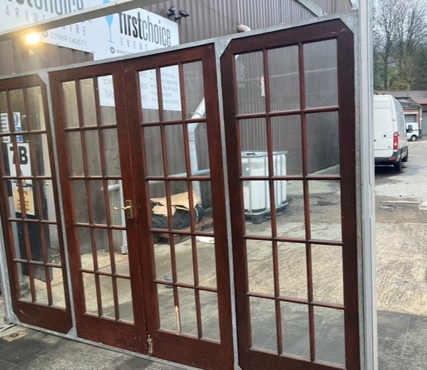 Used 2x Wood Marquee Doors For Sale