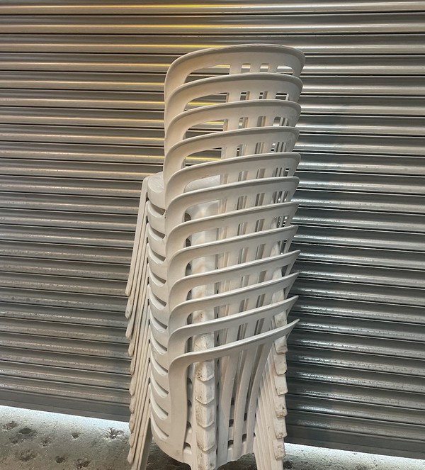 White Plastic Bistro Chairs