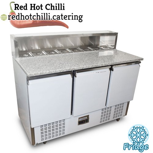 Three door pizza toppings fridge