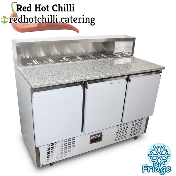 Three door pizza toppings fridge