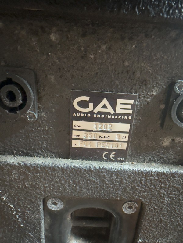 2x GAE Speaker System 12 Top