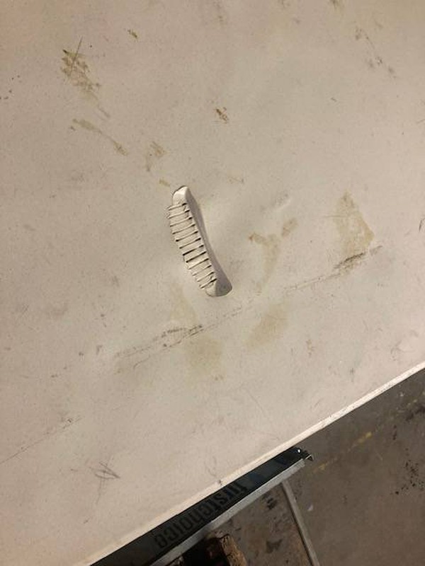 Trestle tables with damage