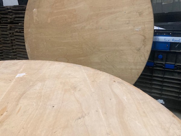 6Ft plywood round tables