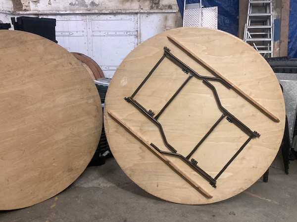 Plywood round table 6Ft