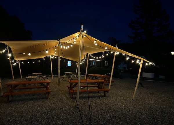 Used 6.5m x 10m Stretch Marquee
