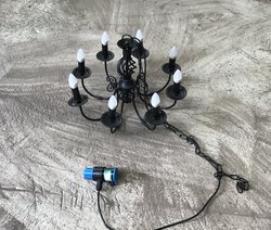 Black 8 Arm Chandeliers For Sale