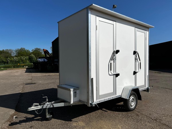 Mobile Twin Toilet Trailer for sale