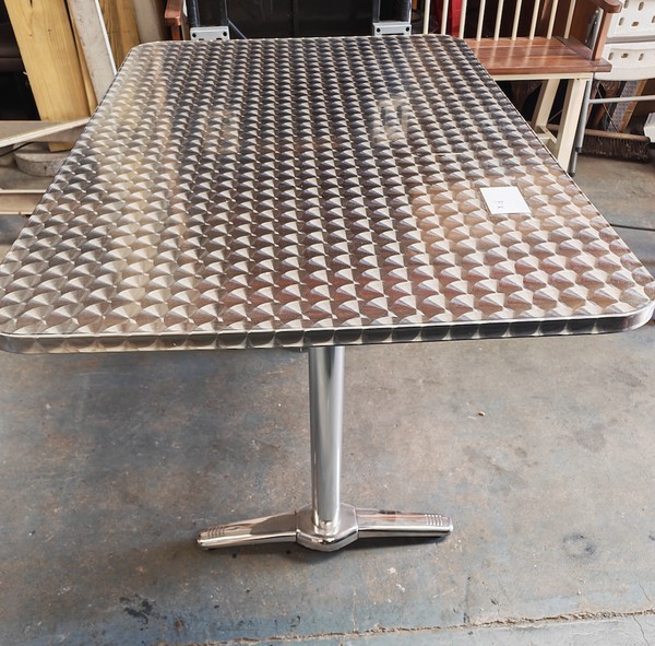 Anodized Aluminium Twin Pedestal Table