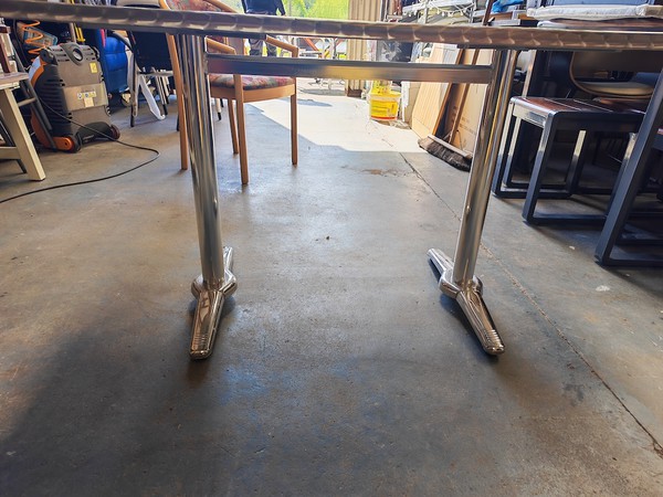 Silver Ali Twin Pedestal Tables