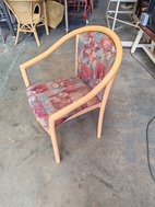 Light Wood Upholstered ArmChairs