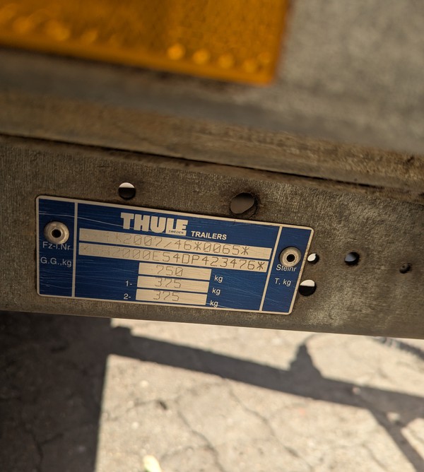 Brenderup Trailer With Thule Chassis