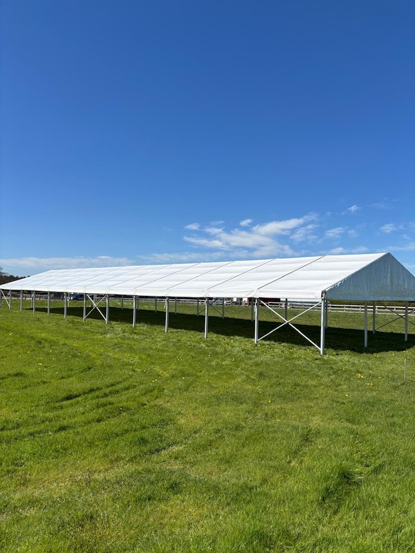 Used 10m x 36m bar tensioned marquee