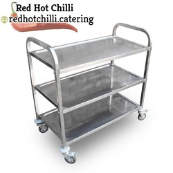 1m Stainless Steel Trolley