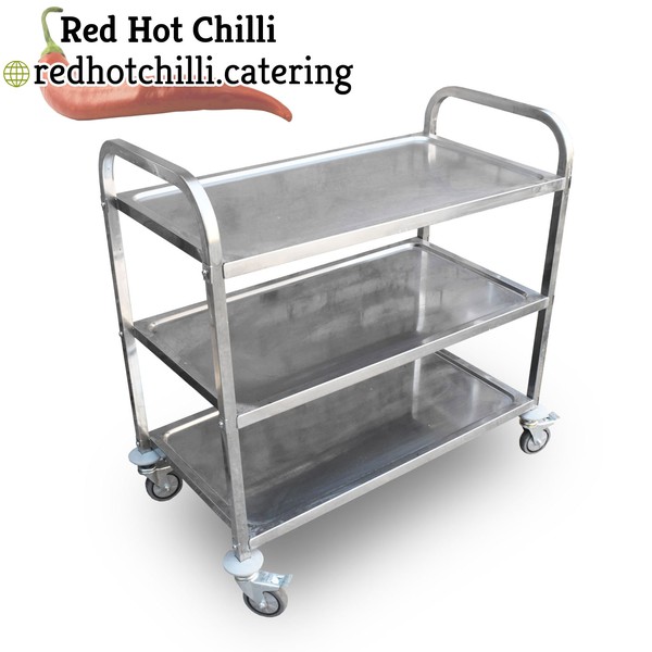 1m Stainless Steel Trolley