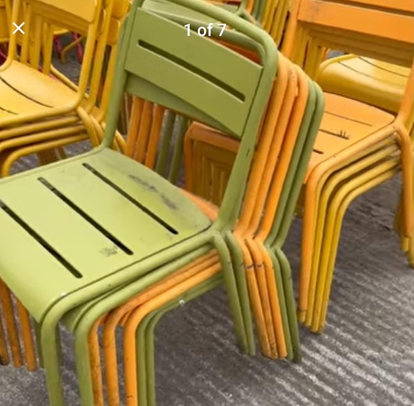 Orange Green and Yellow Chairs