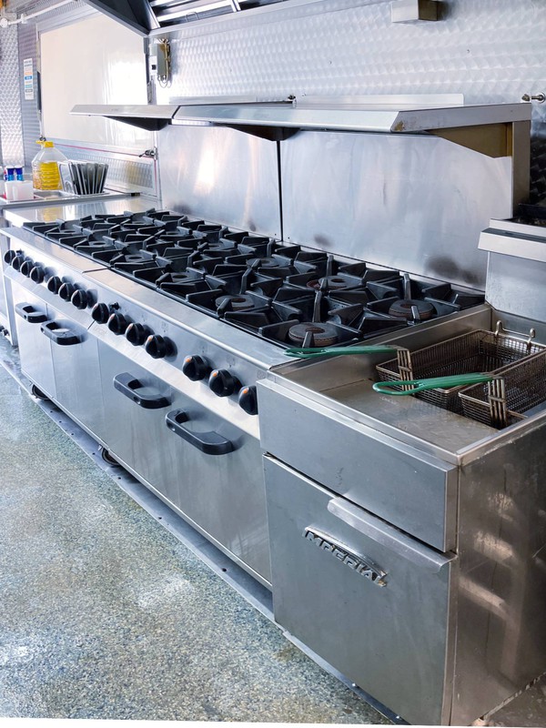 Catering truck with gas ovens