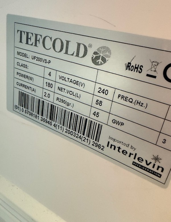 Tefcold Under Counter Freezer