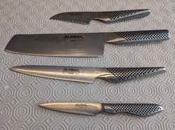 Secondhand Used 4x Global Knives For Sale