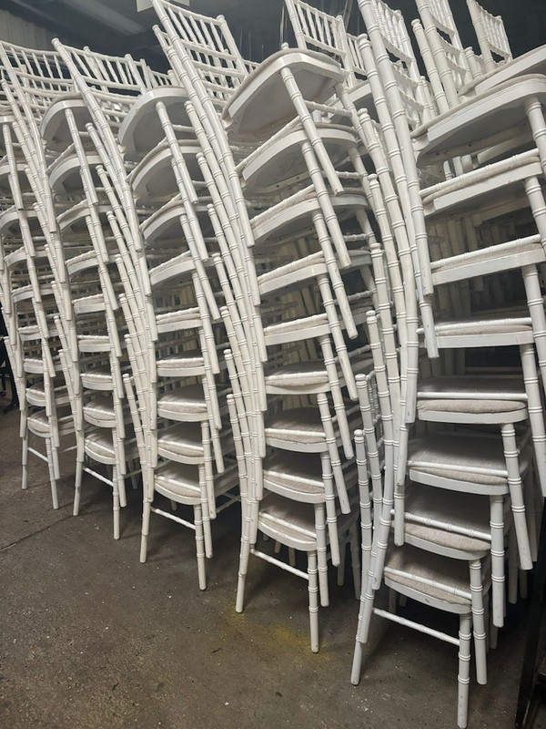 Stacking White Chiavari Chairs