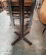 7x Oak Tables With Metal Base