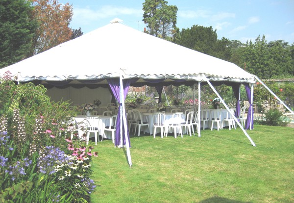 34ft x 34ft And 20ft x 17ft Traditional Shaped Marquee For Sale