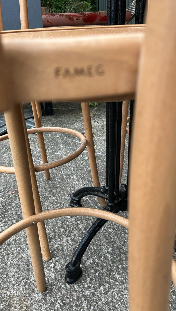 Poseur Tables And 4 Stool Set