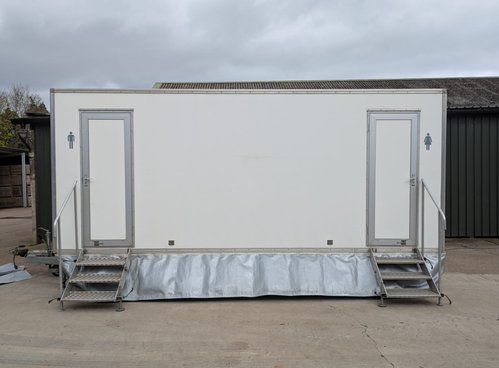 Secondhand Used Pea Green 3+1 Toilet Trailer For Sale