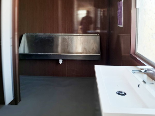 Gents side with urinals